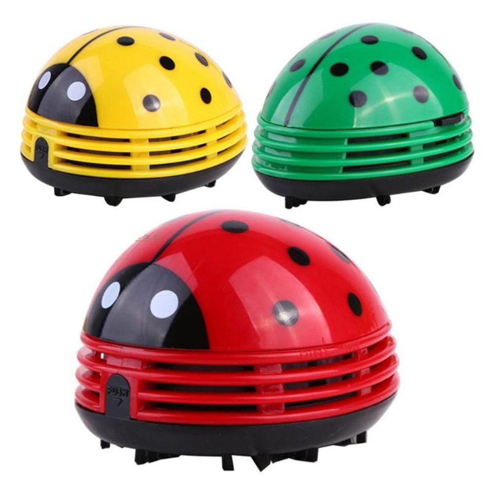 Desk Setup Equipment - Cute Ladybug Desktop Vacuum Cleaner Dust