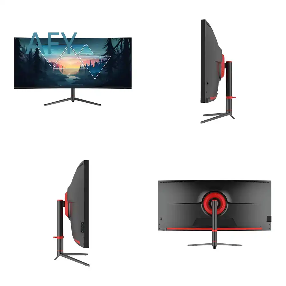Dual Monitor Desk Setup - Flashworth 34 inch 4K curved gaming