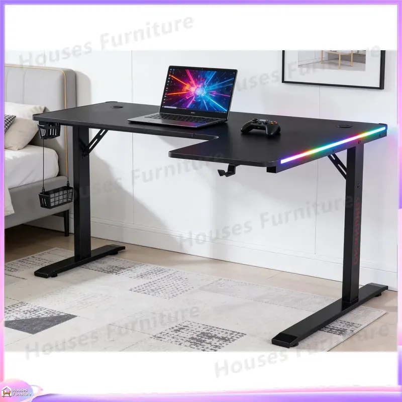 Desk Setup Home Office - Large 160cm Gaming Desk with LED