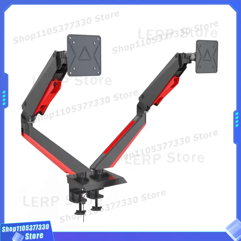 Aluminum Dual Monitor Arm 15 t - Dual Monitor Desk Setup ulasan dan harga