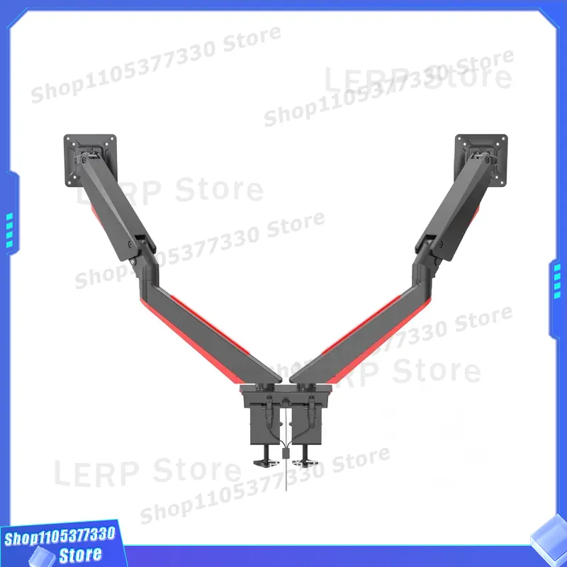 Aluminum Dual Monitor Arm 15 t - Dual Monitor Desk Setup ulasan dan harga