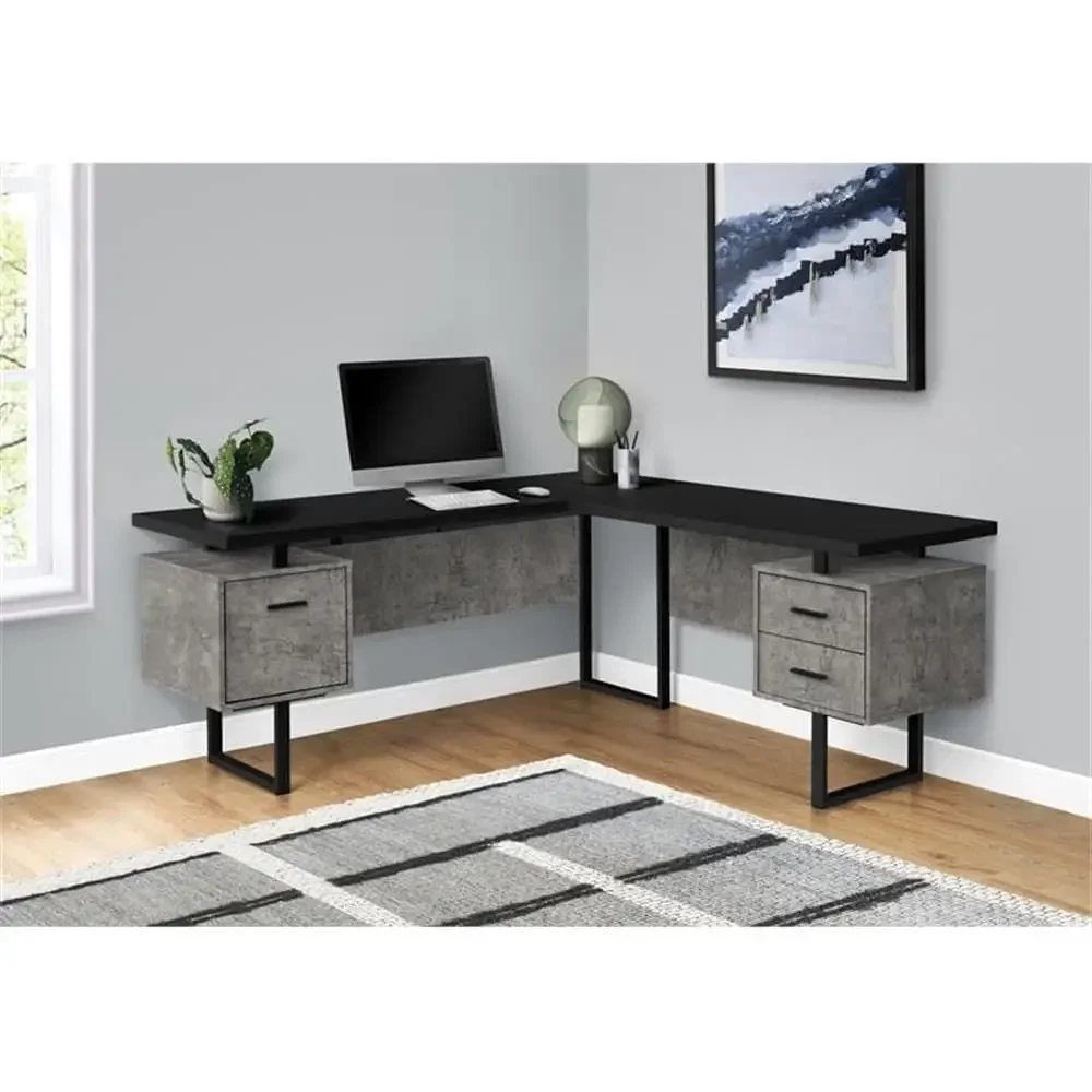 L-Shaped 70 Computer Desk with - Desk Setup Home Office ulasan dan harga