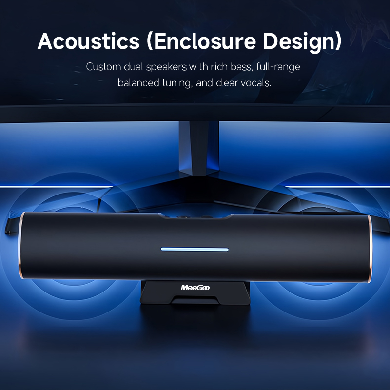 MeeGoo Clip-on Bluetooth Speak - Dual Monitor Desk Setup ulasan dan harga