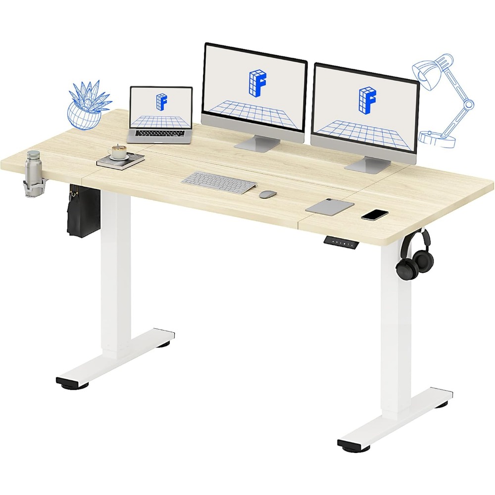 FLEXISPOT 63x32 Inch Electric  - Desk Setup Home Office ulasan dan harga