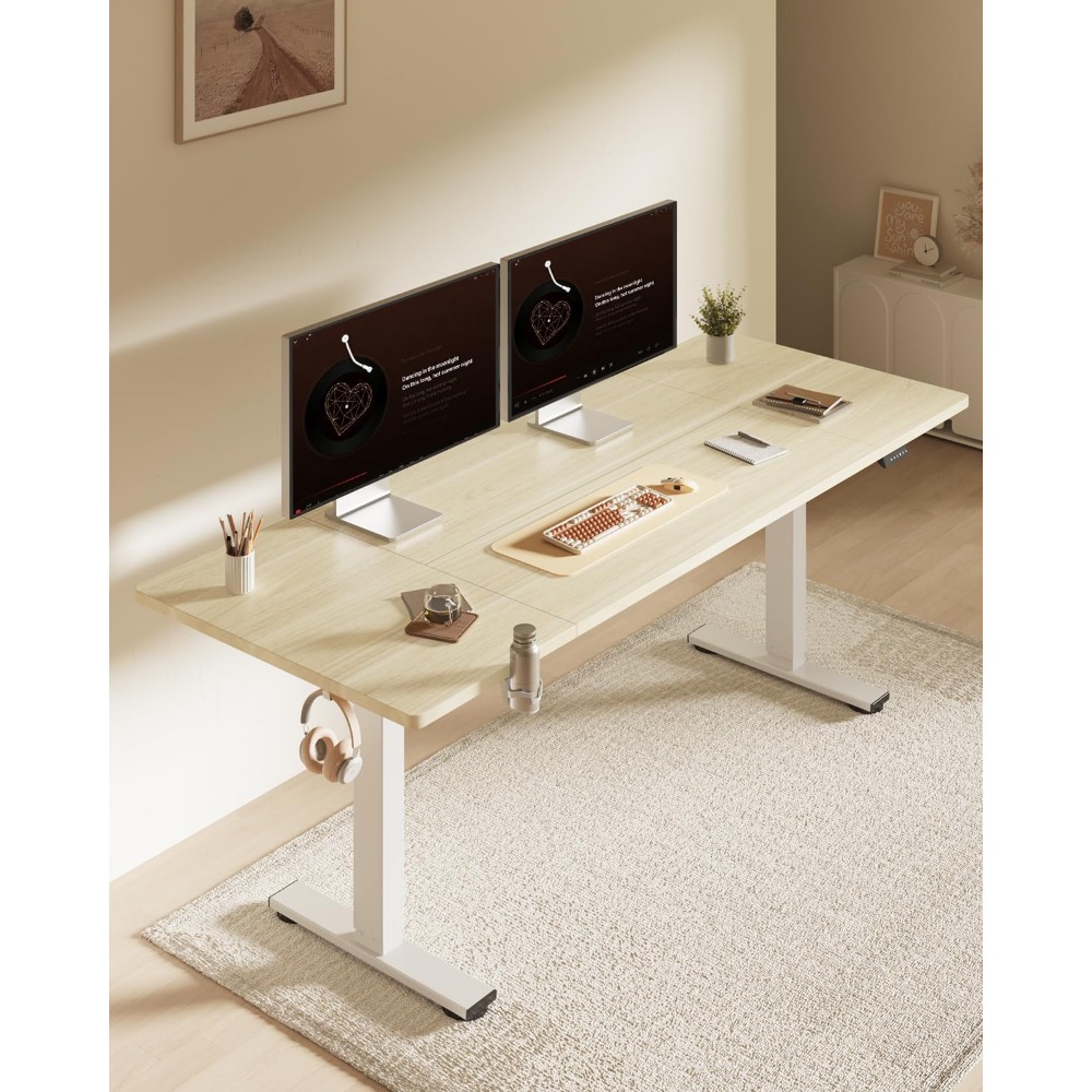 FLEXISPOT 63x32 Inch Electric  - Desk Setup Home Office ulasan dan harga