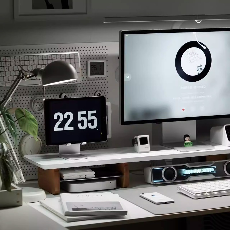 Modern Monitor Riser Stand Erg - Desk Setup With Laptop And Monitor ulasan dan harga