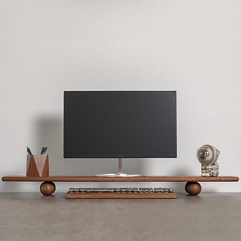 Solid Wood Monitor Riser Lapto - Desk Setup With Laptop And Monitor ulasan dan harga