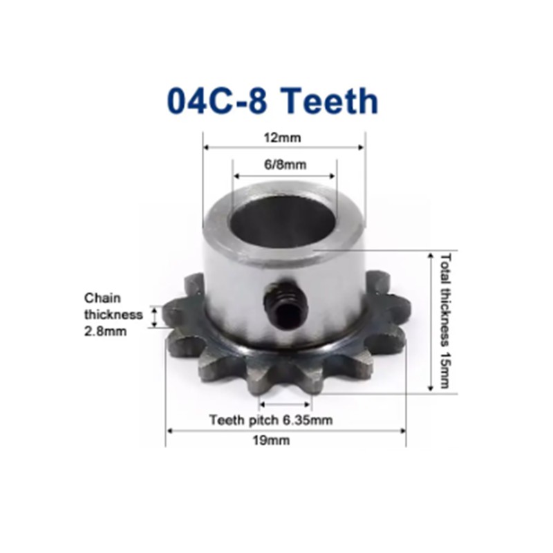 04C 8T Sprocket 6/8mm Bore 45# - Desk Setup Gear ulasan dan harga