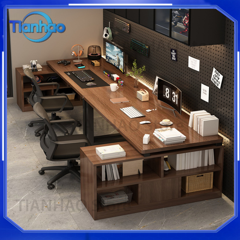 L Shaped Gaming Desk with Book - Dual Monitor Desk Setup ulasan dan harga