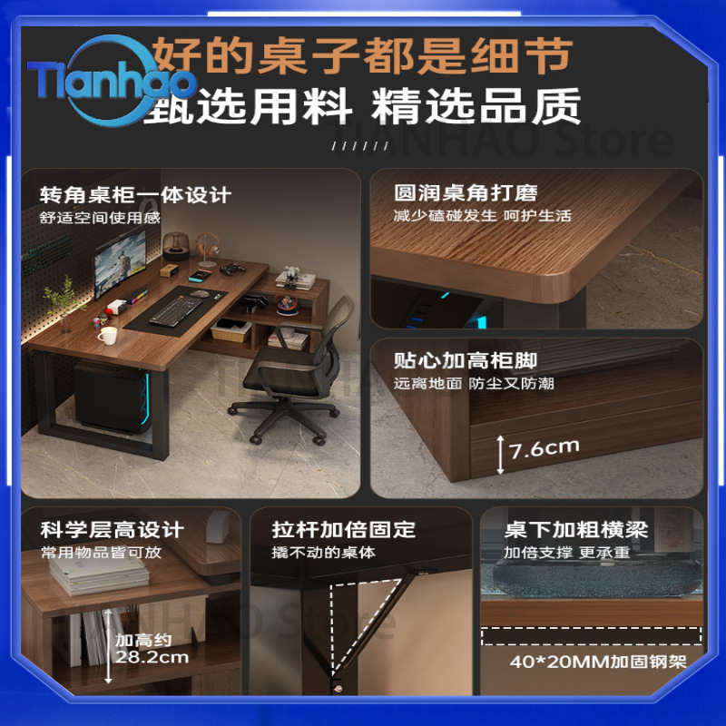 L Shaped Gaming Desk with Book - Dual Monitor Desk Setup ulasan dan harga