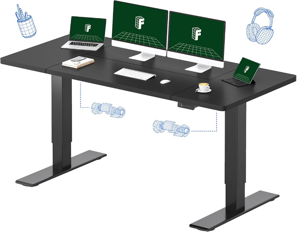 FLEXISPOT Electric Standing De - Dual Monitor Desk Setup ulasan dan harga