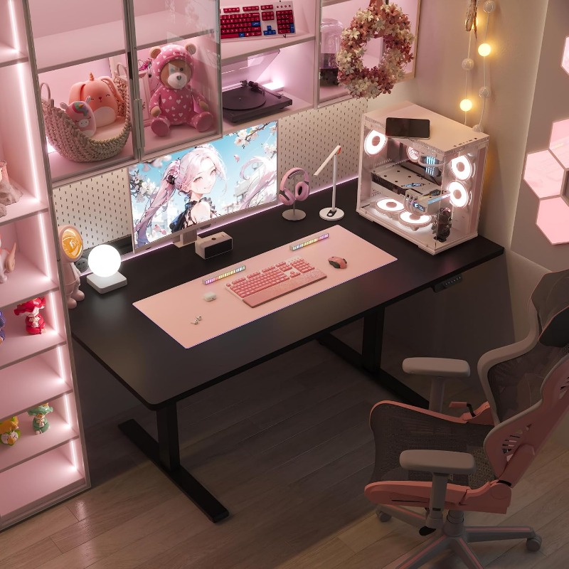 FLEXISPOT Electric Standing De - Dual Monitor Desk Setup ulasan dan harga