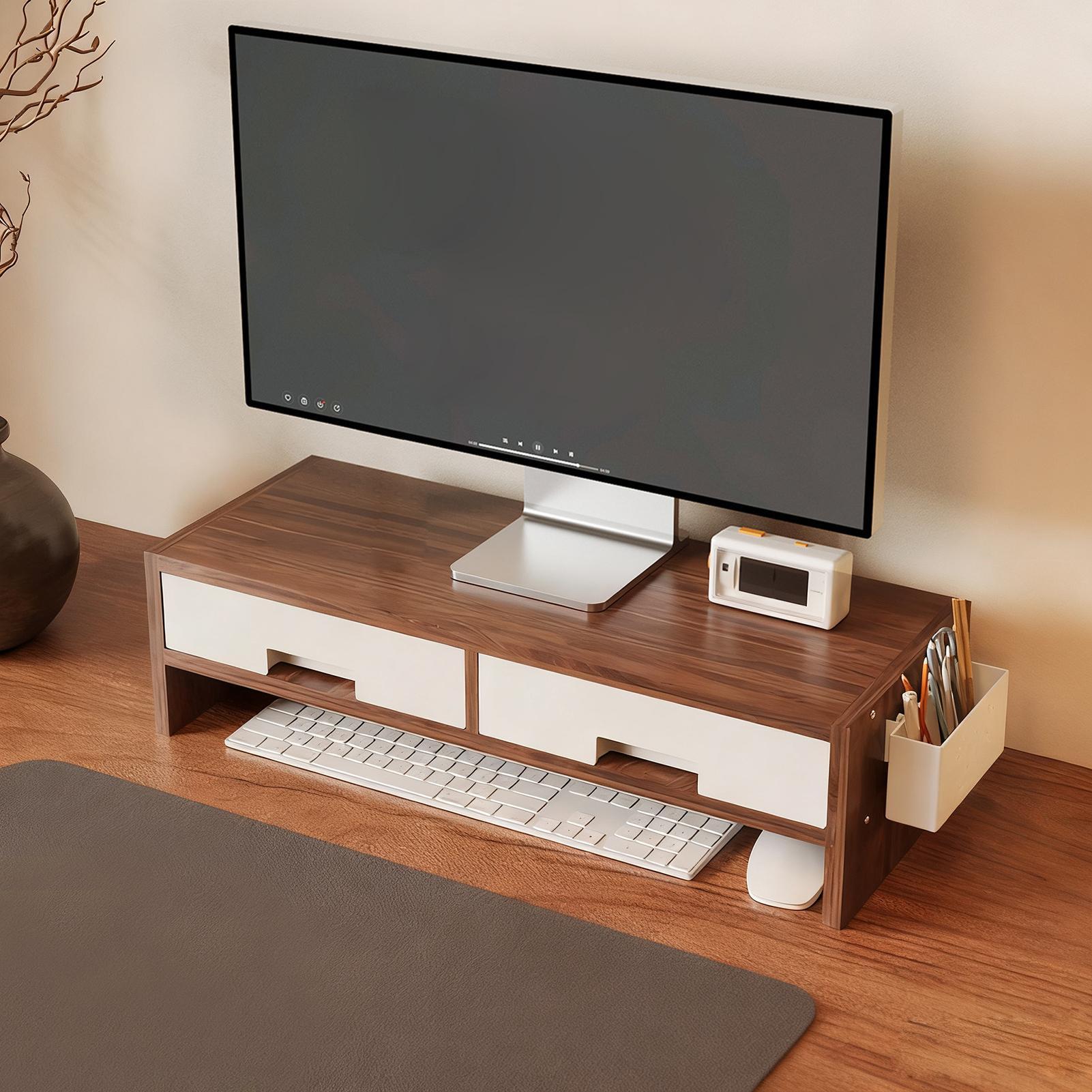 Desk Monitor Stand Riser Doubl - Desk Setup Home Office ulasan dan harga
