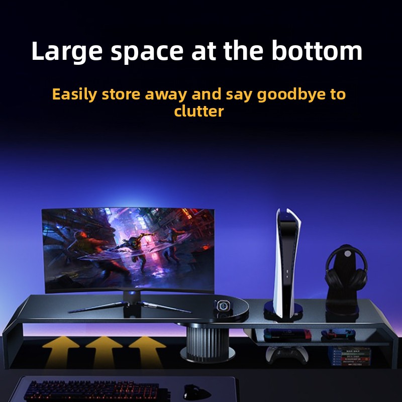Gaming Dual Monitor Stand Offi - Desk Setup With Laptop And Monitor ulasan dan harga