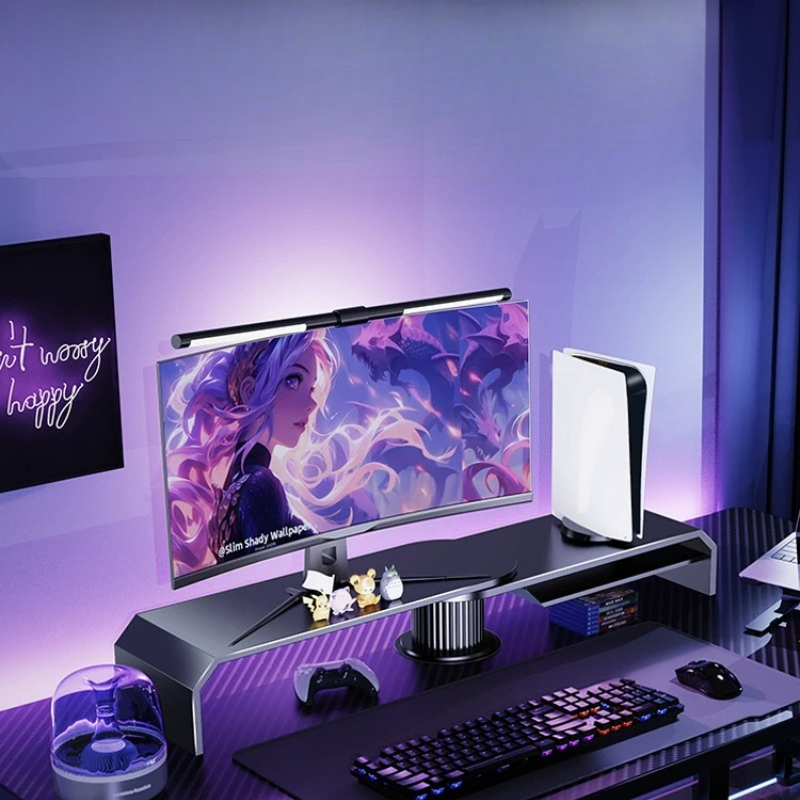 Gaming Dual Monitor Stand Offi - Desk Setup With Laptop And Monitor ulasan dan harga