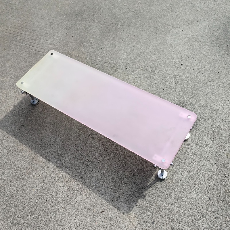 ‌Aesthetic Pink Gradient Acryl - Desk Setup With Laptop And Monitor ulasan dan harga