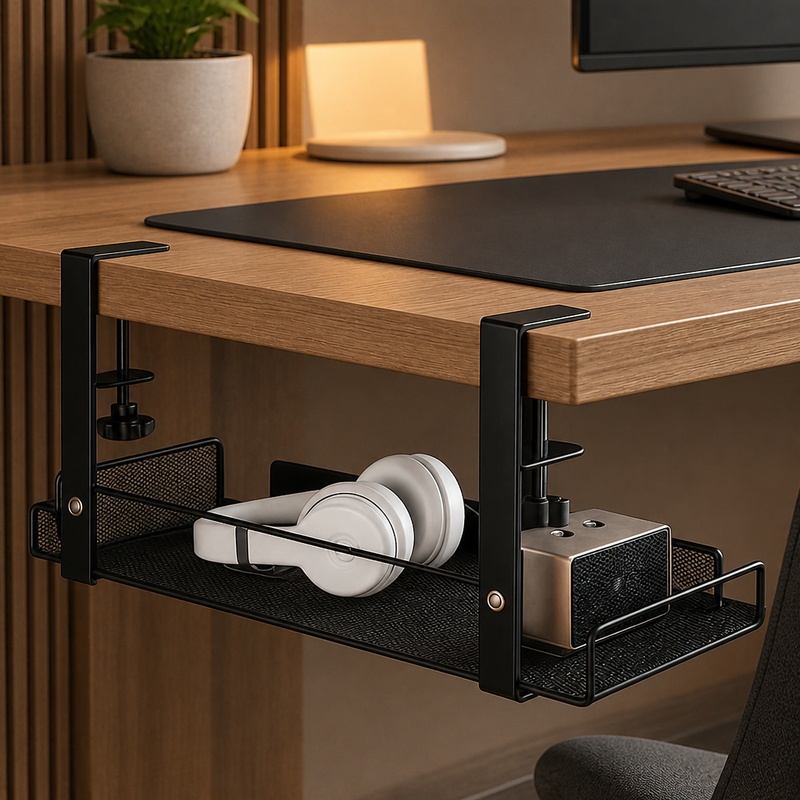 Under-Desk Steel Wire Manageme - Desk Setup Gear ulasan dan harga