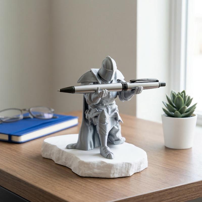 Knight Pen Holder Resin Mediev - Desk Setup Home Office ulasan dan harga