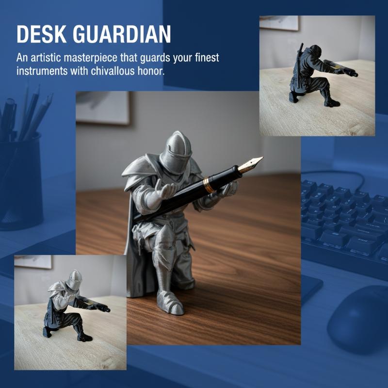 Knight Pen Holder Resin Mediev - Desk Setup Home Office ulasan dan harga