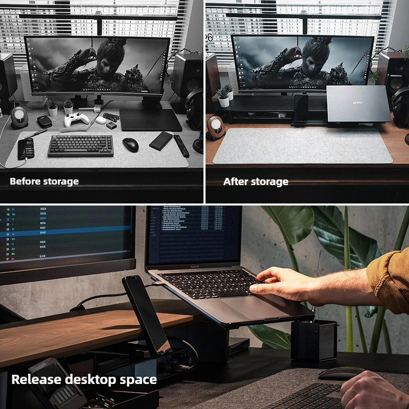 Modular Monitor Riser Stand Er - Desk Setup With Laptop And Monitor ulasan dan harga