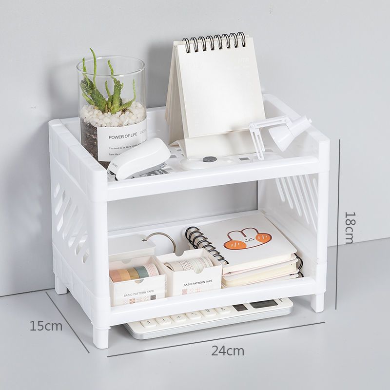 Desktop Storage Rack Multi-Lay - Desk Setup Home Office ulasan dan harga