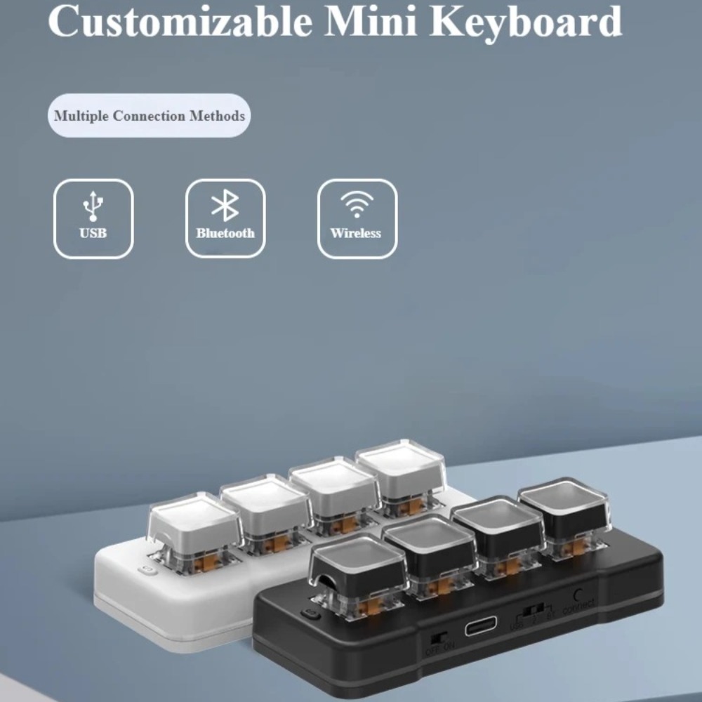 MK424Pro 4-Key Wireles Mini Ke - Desk Setup Programmer ulasan dan harga