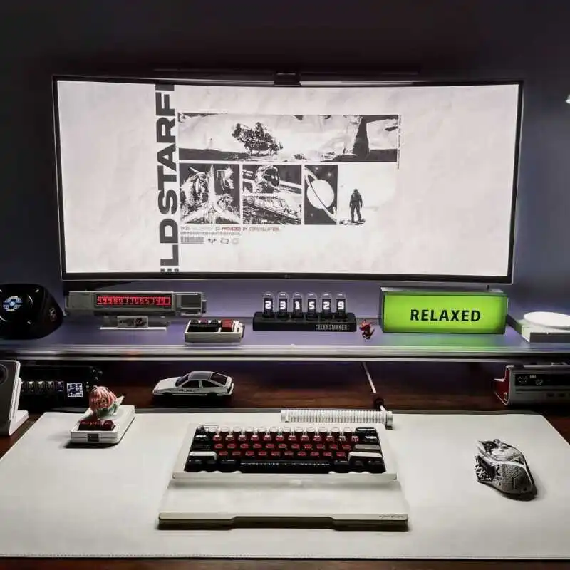 Aluminum Monitor Stand Acrylic - Desk Setup With Laptop And Monitor ulasan dan harga