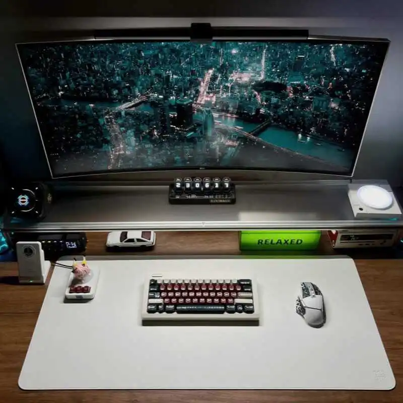 Aluminum Monitor Stand Acrylic - Desk Setup With Laptop And Monitor ulasan dan harga