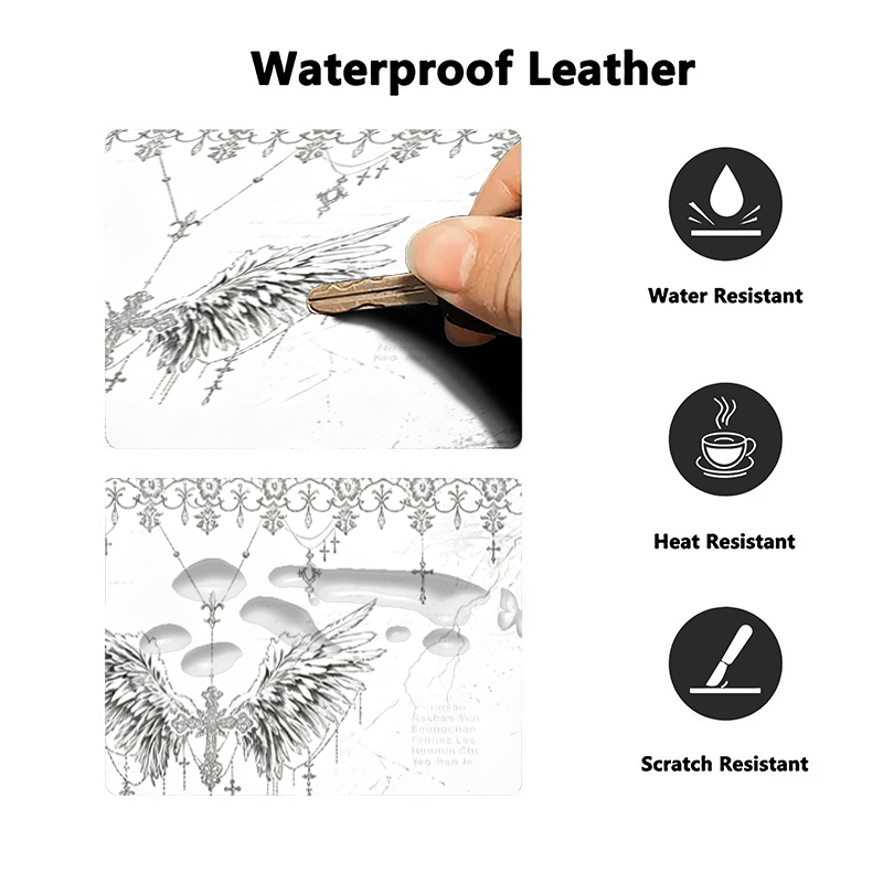 Leather Mousepad Black White A - Desk Setup Ergonomic ulasan dan harga