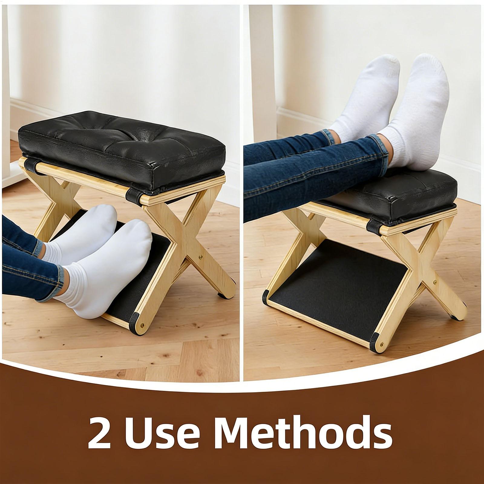Foot Rest Under Desk Wooden Do - Desk Setup Ergonomic ulasan dan harga