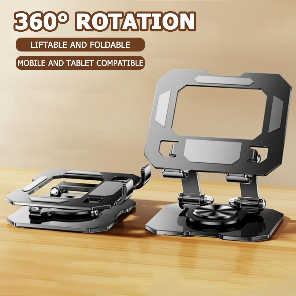 360 Rotating Tablet Phone Stan - Desk Setup Home Office ulasan dan harga